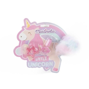 MARTINELIA Little Unicorn Key Chain Set – Lip Balm 4.5gr, Nail Polish 3ml & Γούνινο Μπρελόκ Ηλικίες 3+