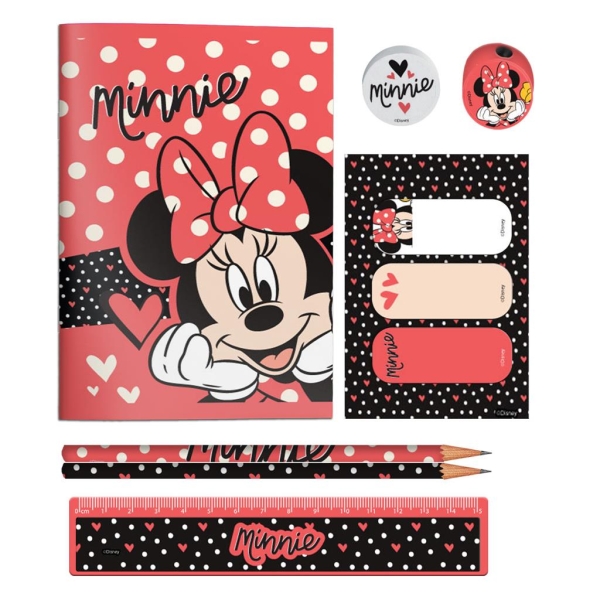 MINNIE ΣΧΟΛΙΚΟ ΣΕΤ ΣΕ PVC ΤΣΑΝΤΑΚΙ