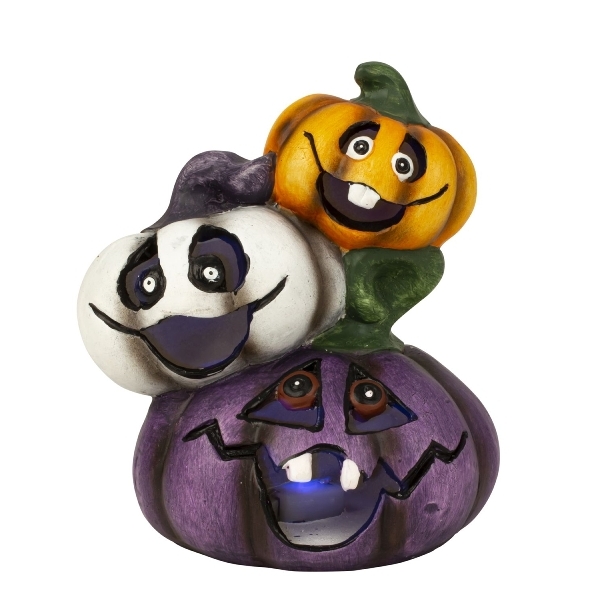 HALLOWEEN ΑΣΤΕΙΑ ΚΟΛΟΚΥΘΑ ΤΡΙΑΔΑ ΜΕ LED 15CM